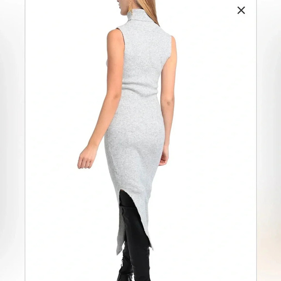TOP SHOP | Midi dress | Grey Sleeveless Sweater | Size 12 | NWT - Picture 2 of 9